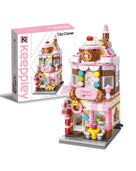 Qman Girls Building Blocks Toy Dream Dessert House Building Kit Street-View Construction Educational Toy For Girls Age 6-12 And Up (344 Piece)