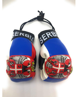 Red Hat Ent Hanging Car Mirror Mini Boxing Gloves (Serbia)