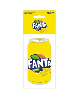 Airpure Fanta Lemon Can Car Freshener By Airpure, Freshens Vehicle Interior Air, Fresheners For Men And Women, Fresh Scent,Cc-Pc-Fl-327