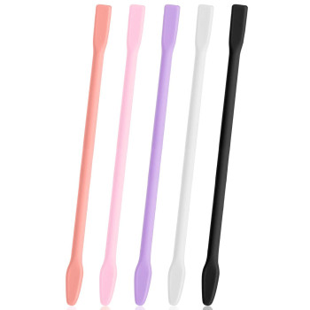 5Pcs Large Silicone Stir Sticks, Gartful Reusable Epoxy Stir Sticks, Craft Tools For Mixing Resin, Paint, Liquid, Making Glitter Tumblers, Art Craft Projects, Orange Pink Purple White Black