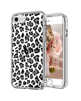 Icedio Iphone Se 2022 Case,Iphone Se 2020 Case,Iphone 8 Case,Iphone 7 Case With Screen Protector,Clear Tpu Cover With Fashion Designs For Girls Women,Protective Phone Case Leopard Cheetah