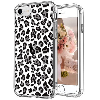 Icedio Iphone Se 2022 Case,Iphone Se 2020 Case,Iphone 8 Case,Iphone 7 Case With Screen Protector,Clear Tpu Cover With Fashion Designs For Girls Women,Protective Phone Case Leopard Cheetah