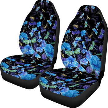 Toaddmos Dragonfly Car Seat Covers Front Seats Only Universal Fit For Cars Suv Truck,Auto Interior Accessories