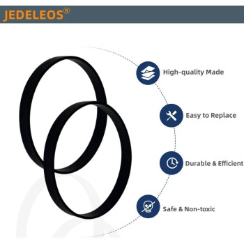 JEDELEOS Replacement Belts for Dirt Devil (Royal) Upright Vacuum Cleaner Style 4/5 Power Max Pet, Featherlite, Swivel Glide Series, Replace Parts # 1LU0310X00, 3720310001 & 1540310001 (Pack of 2)