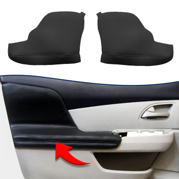 Kbh Auto Door Panel Armrest Cover For Honda Odyssey 2011-2017 Vinyl Microfiber Leather Car Door Armrest Replacement Pair Black