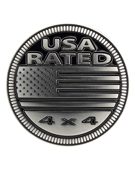 Badge Glow Usa Rated 4X4 Metal Automotive Badge Specifically Designed For The Jeep Wrangler Or Cherokee Stick It Anywhere (Usa-Badge)