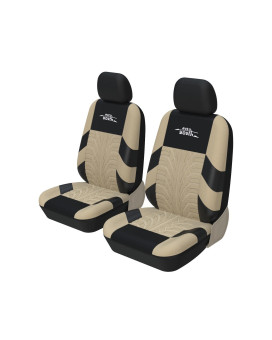 Autoyouth Car Seat Covers For Front Seats, Breathable And Washable Bucket Seat Covers For Cars, Truck, Suv, Vans Airbag Compatible Automotive Interior Covers, Beige