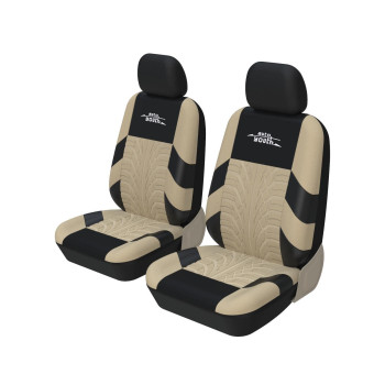 Autoyouth Car Seat Covers For Front Seats, Breathable And Washable Bucket Seat Covers For Cars, Truck, Suv, Vans Airbag Compatible Automotive Interior Covers, Beige