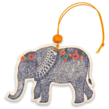 Car Air Fresheners By Studio Oh - Pack Of 2 Boho Elephant Scented Hanging Air Fresheners - Unique & Exclusive Fragrance With Deoboost Odor Eliminator