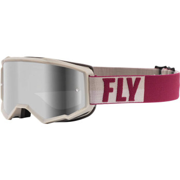 Fly Racing Zone Goggle (Stoneberrysilver Mirrorsmoke Lens, Adult)