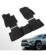 Bomely Fit Toyota Rav4 Floor Mats Tpe All Weather Protection Floor Liners For Toyota Rav4 2019 2020 2021 2022 2023 Accessories (Floor Mats)