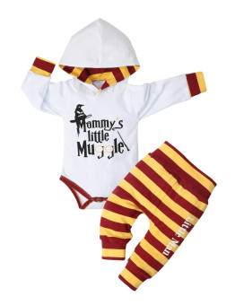 Baby Boy Clothes 9-12 Months Mommy Little Muggle Cute Boy Hoodies Little Man Pants Set 2Pc Stuff Gifts