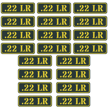 Aolamegs Ammo Can Vinyl Sticker Set Decal Label 9Mm 556 762 12Ga 22 223 308 300 380 45 (20 Pack22Lr)