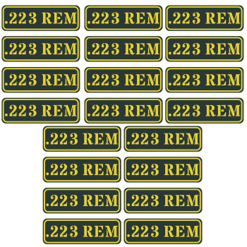 Aolamegs Ammo Can Vinyl Sticker Set Decal Label 9Mm 556 762 12Ga 22 223 308 300 380 45 (20 Pack223)