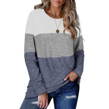 Oversized Sweaters For Women Color Block Loose Fitting Tops Spring Sweatshirts Xxl