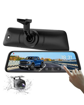 9.35''1080P Oem Rear View Mirror Camera, Recording Wide View Back Up Camera For Cars, Smart Full Touch Screen Stream Media Backup Camera With Super Night Vision For Trucks,Vans, Suvs (Auto-Vox T9)