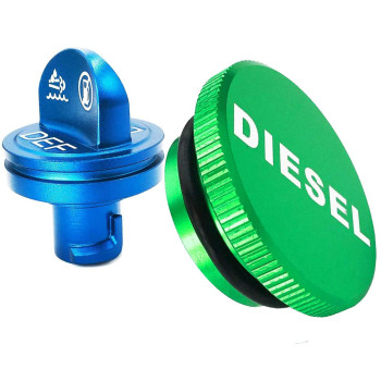 Aluminum Fuel Cap,Diesel Fuel Cap With Strong Magnet And Non-Magnetic Blue Def Cap-For 2013-2018 Dodge Ram Diesel Trucks 1500 2500 3500