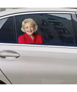 Senksll Betty White Car Window Cling Funny Car Sticker Window Decal For Vehicles Automotive Stickers(For Right Side)