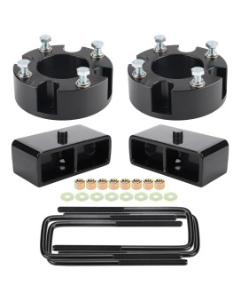 Leveling Lift Kits For 2005-2022 Tacoma 2Wd 4Wd, 3 Front Struct Spacers + 2 Rear Leveling Lift Blocks Kit With Extended Square U-Bolts For Tacoma