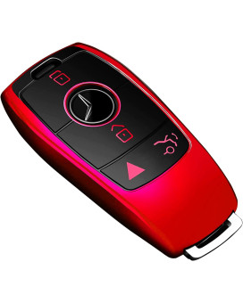 Tukellen For Mercedes Benz Key Fob Cover,Special Soft Tpu Key Case Protector Compatible With Mercedes Benz 2017-2021 E-Class 2018-2021 S-Class 2019-2021 A-Class C-Class G-Class-Red