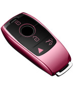 Tukellen For Mercedes Benz Key Fob Cover,Special Soft Tpu Key Case Protector Compatible With Mercedes Benz 2017-2021 E-Class 2018-2021 S-Class 2019-2021 A-Class C-Class G-Class-Pink