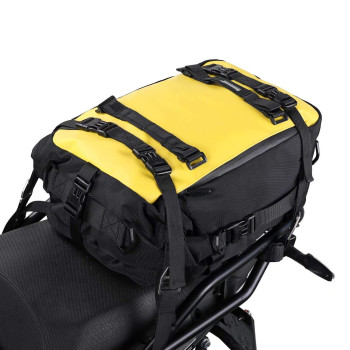 Rhinowalk Motor Pannier Bag 102030L Multifunctional Waterproof Rear Rack Trunk Motorcycle Seat Bag, Yellow 20L