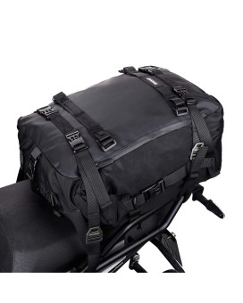 Rhinowalk Motor Pannier Bag 102030L Multifunctional Waterproof Rear Rack Trunk Motorcycle Seat Bag, Black 30L