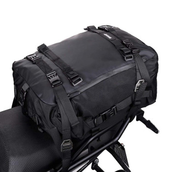 Rhinowalk Motor Pannier Bag 102030L Multifunctional Waterproof Rear Rack Trunk Motorcycle Seat Bag, Black 30L