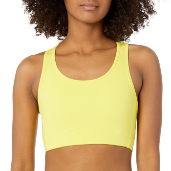 carkartEssentials Womens Active Sculpt Medium Support Racerback Sports Bra, Bright Yellow, X-Large