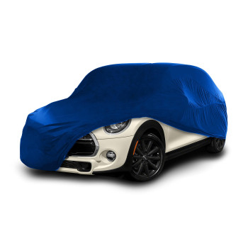 Cosmos - Indoor Car Cover Compatible With Main Hatchback Models, Elastic, Breathable And Dustproof Fabric, Soft Lining, Snug Fit, Blue