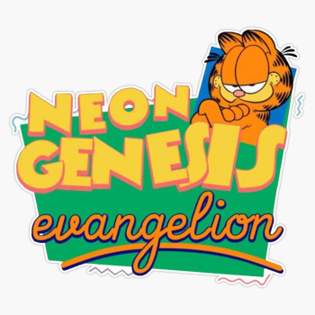 Lad Studio Neon Genesis Evangelion Garfield Sticker Vinyl Bumper Sticker Decal Waterproof 5