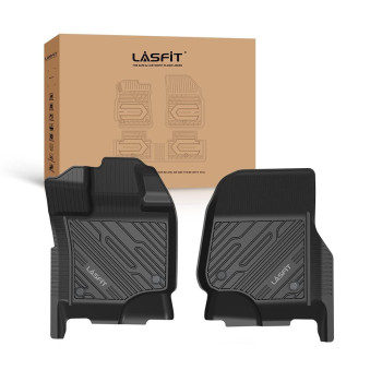 Lasfit Floor Mats Fit For Ford F-150 2015-2023 Supercrew Cabsupercab Crew Cab All Weather Car Liners (Front Row)