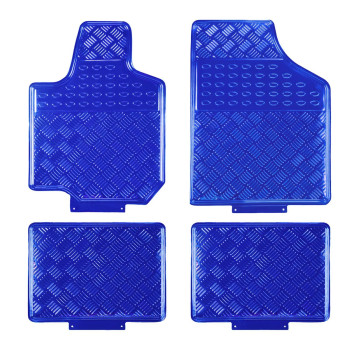 August Auto All Weather Aluminum Universal Fit Car Floor Mats Fit For Sedan, Suvs, Truck And Vans Set Of 4 (Blue)