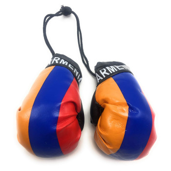 Red Hat Ent Hanging Car Mirror Mini Boxing Gloves (Armenia)