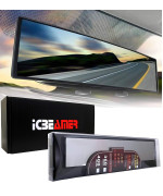 Icbeamer 158 400Mm Easy Clip On Universal Fit Wide Angle Panoramic Auto Interior Rearview Mirror Flat Clear Surface