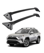 Richeer Roof Rack Aluminum Cross Bars For 2019 2020 2021 2022 Rav4 Le Xle Xse Premium Limited Hybrid With Side Rails, Cargo Racks Rooftop Luggage Canoe Kayak Bicycle Roof Bag