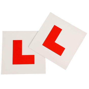 Requisite Needs 2 X Extra Strong Fully Magnetic L Plate Stickers For New Drivers