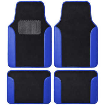 Blue All Weather Heavy Duty Universal Fit Car Floor Mats Interior Liners For Auto Van Truck Suv, Heavy Duty All Weather Protection