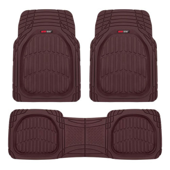 Bdk Red All Weather Heavy Duty Car Floor Mats Interior Liners For Auto Van Truck Suv, Heavy Duty All Weather Protection, Fits Front  Rear