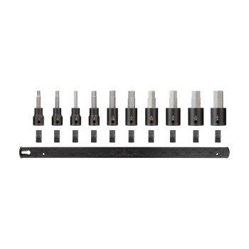 TEKTON 1/2 Inch Drive Hex Impact Bit Socket Set, 10-Piece (1/4-3/4 in.) | SIB92100