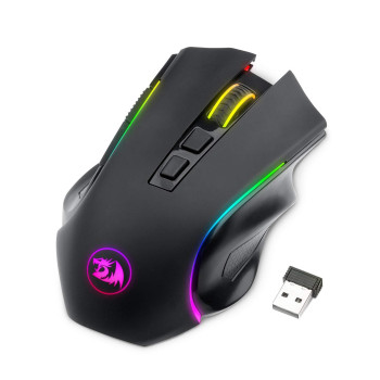 Redragon M602 Griffin Rgb Gaming Mouse, Rgb Spectrum Backlit Ergonomic Mouse With 7 Programmable Backlight Modes Up To 7200 Dpi For Windows Pc Gamers (Black, Wireless)