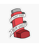 It Aint Easy Bein Wheezy (Red) Sticker - Sticker Graphic - Auto, Wall, Laptop, Cell, Truck Sticker For Windows, Cars, Trucks