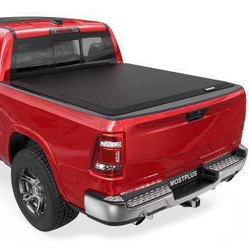 Mostplus Roll-Up Soft Vinyl Truck Bed Tonneau Cover Compatible For 2009-2022 Dodge Ram 1500 (No Ram Box) On Top (5857 Ft Feed Bed) Fleetsidea