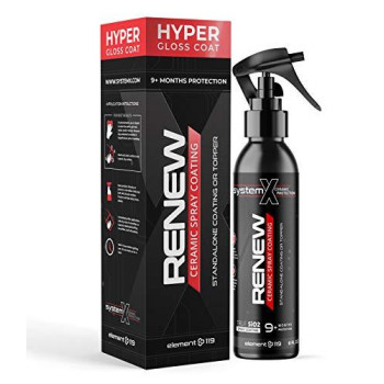 System X Renew Ceramic Spray Coating - Ultra Hydrophobic Diy Ceramic Nano Coat - Super Slick Finish Feel - Superior To Wax Polymer Sealants - 9 Months Of True Sio2 Paint Protection (8 Fl Oz)