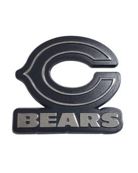 Fanmats 28682 Chicago Bears 3D Chrome Metal Auto Emblem - C Logo & Bears Wordmark