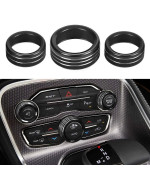 Thor-Ind Ac Air Conditioner Volume Tune Knob Button Cover For Dodge Ram 1500 2500 3500 2013-2018 For Dodge Challenger Charger Durango Journey Chrysler 200 300 300S Jeep Cherokee Grand Cherokee (Black)