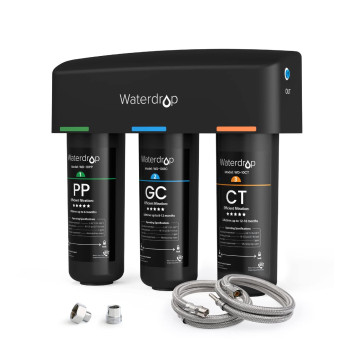 Waterdrop TSA 3-Stage Under Sink Water Filter, Direct Connect to Home Faucet, NSF/ANSI 42 Certified Element, USA Tech