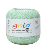 Golo Cotton Crochet Thread Balls Size 10 Cotton Knitting Thread Yarn For Crochet (Mint Green-606)