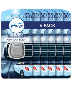 Febreze Car Vent Clip Air Freshener, New Car Scent (Pack Of 6)