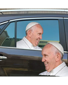 Senksll Pope Francis Car Window Cling Funny Car Sticker Window Decal For Vehicles Automotive Stickers(For Right Side) (Pope)